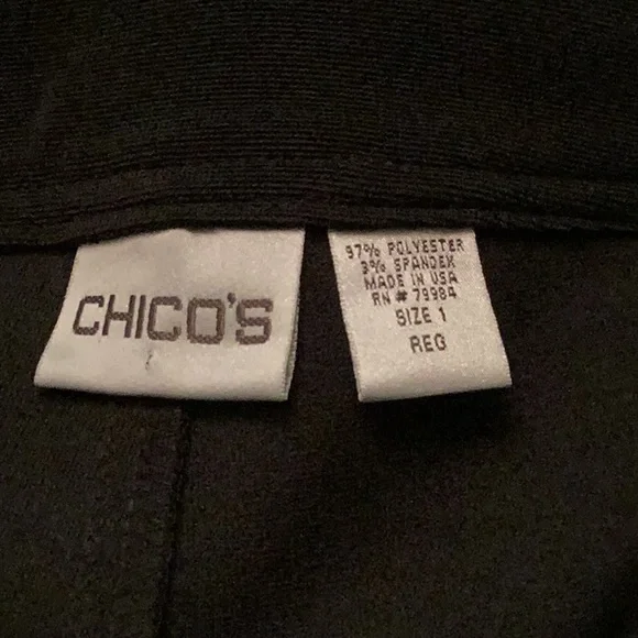 Chico’s Dress Pants, Straight Leg,size Medium, Black. Polyester/ Spandex blend. - Picture 3 of 5